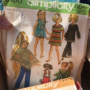 VINTAGE 1960’s Simplicity Doll Pattern